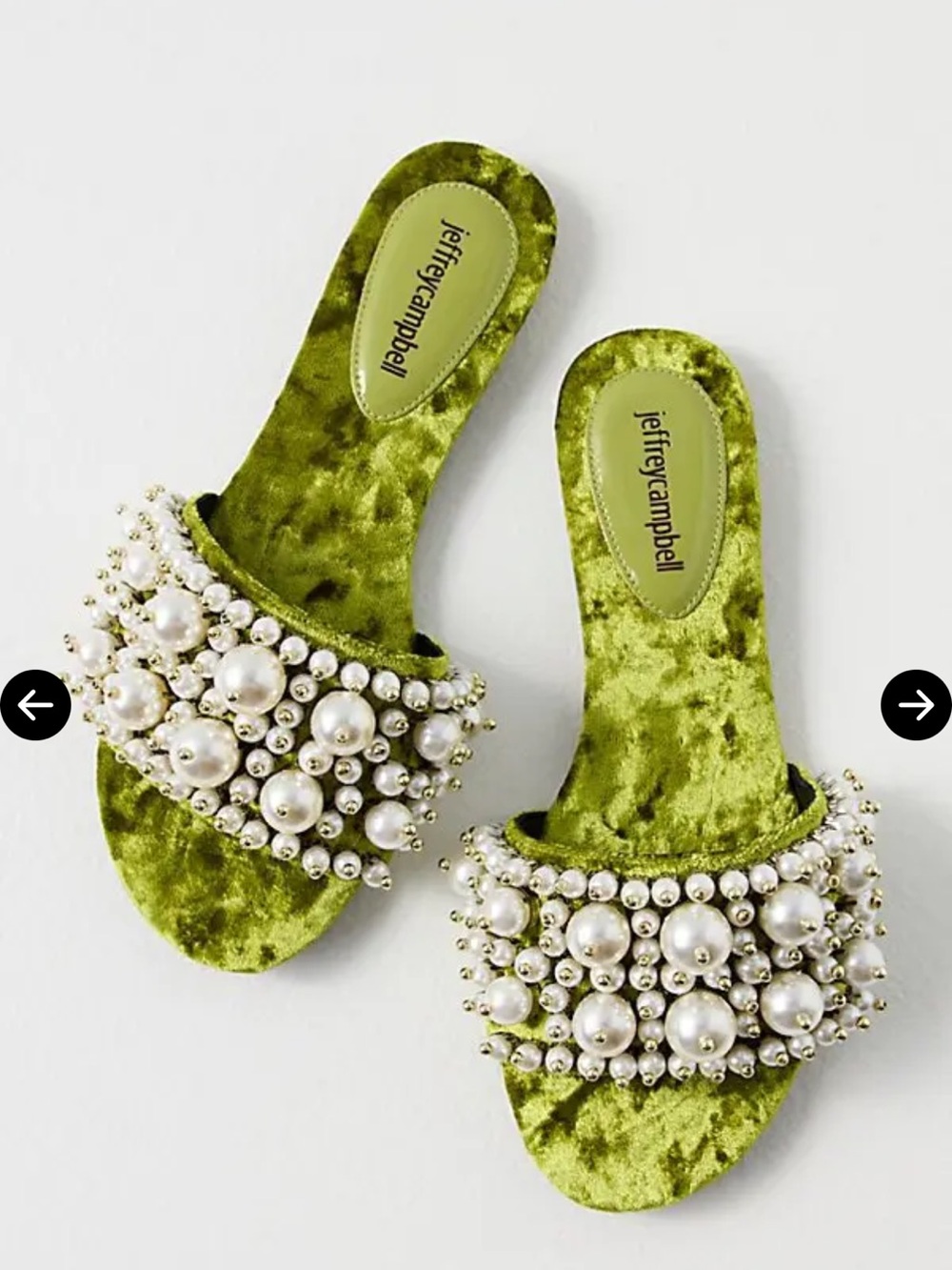 Jeffrey Campbell x Free People Pixie Pearl Sandals slides pearls New 7